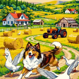 Collie Farm Paint by Numbers Kit 40 × 60 cm