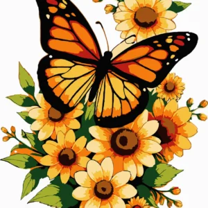 Paint by Numbers Butterfly Kit – 20 x 30 cm
