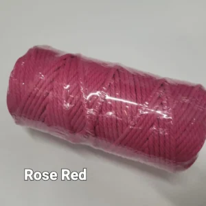 Macrame Rope 5mm- Rose Red