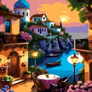 Sunset Gulf Paint by Numbers Kit 30 × 40 cm