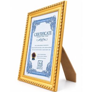 A4 Gold Certificate Frame