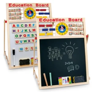 Educational Blackboard & Whiteboard Learning Station